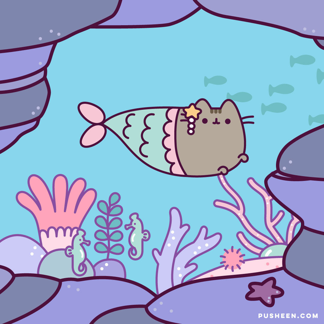 Mermaid Pusheen's Treasure Hunt