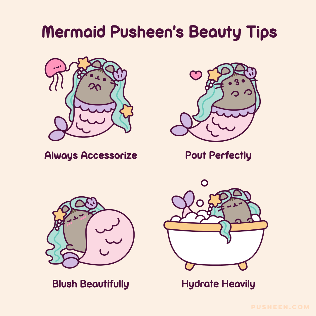 Mermaid Pusheen's Beauty Tips