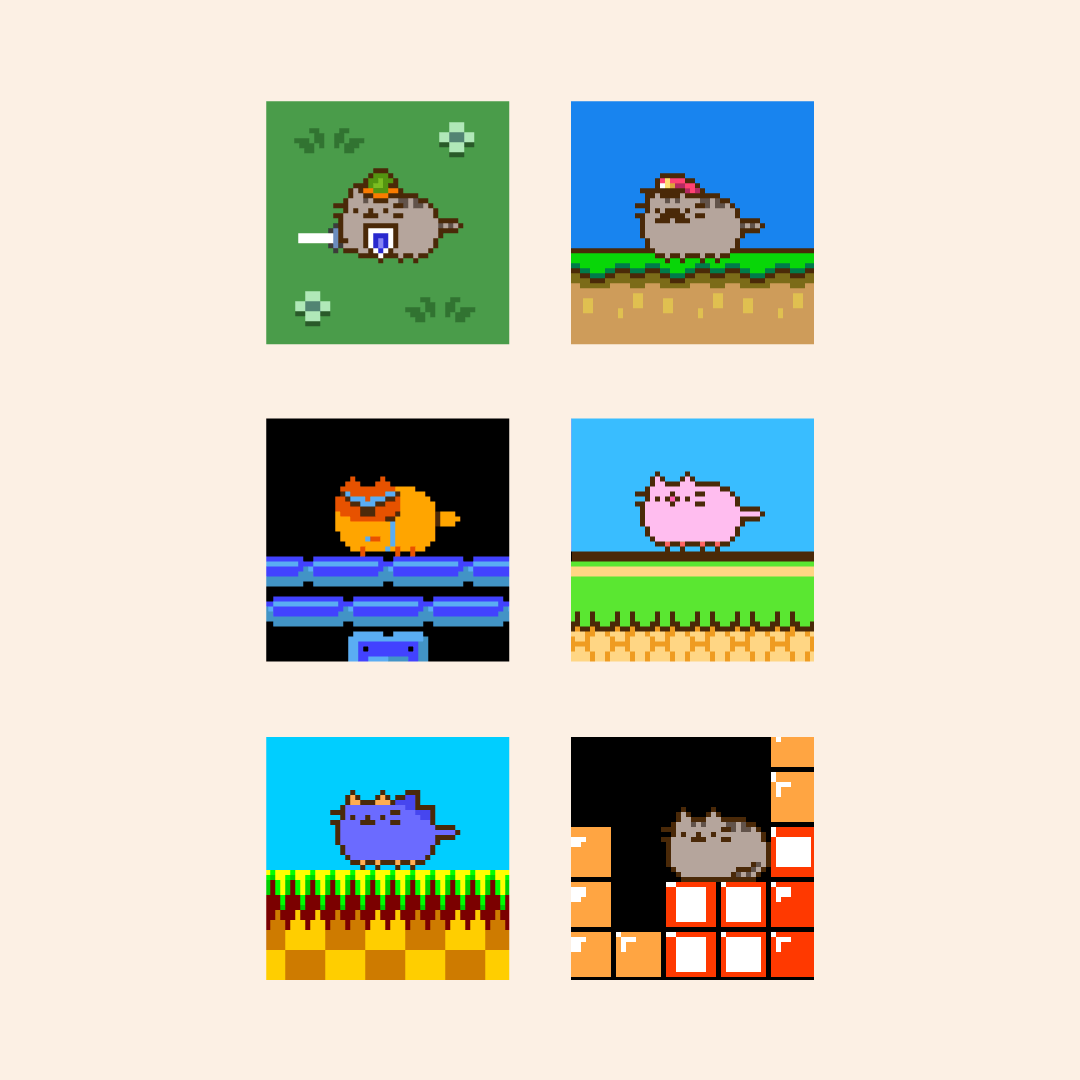 Retro Game Pusheens