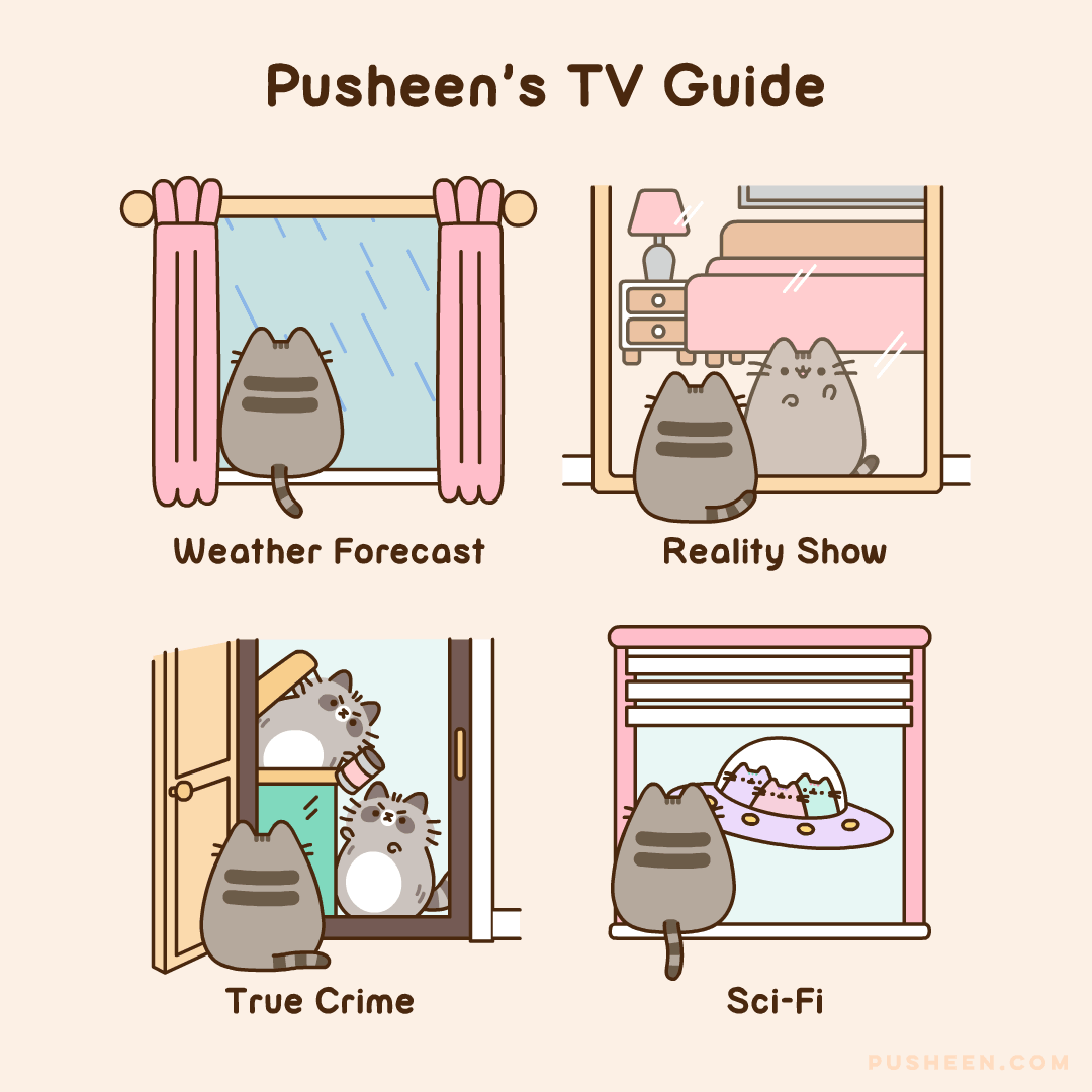 Pusheen's TV Guide
