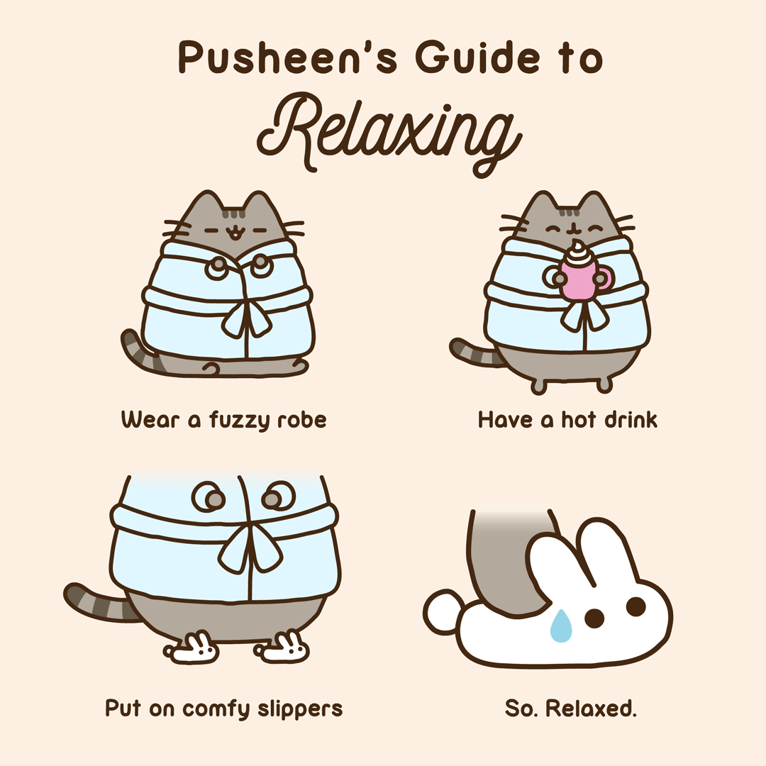 Pusheen's Guide to Relaxing