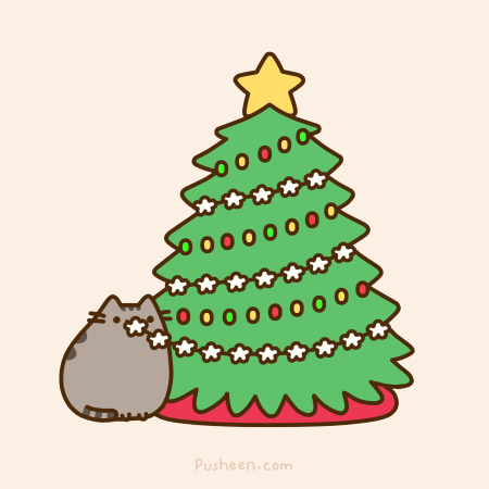 Pusheen Popcorn Christmas Tree