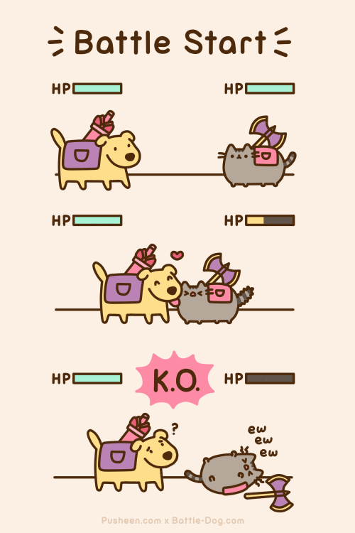 Pusheen vs. Battle Dog