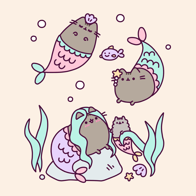 Mermaid Pusheens