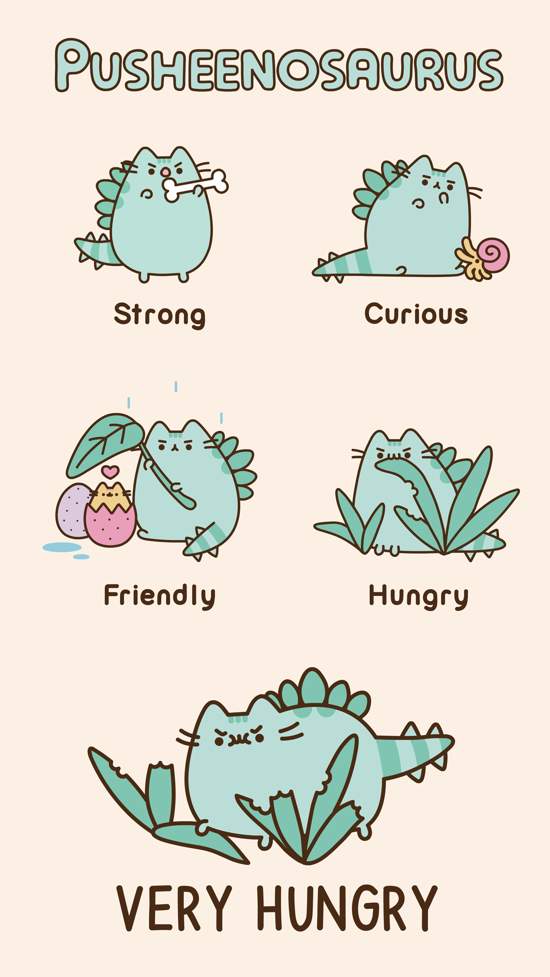 Pusheenosaurus Very Hungry