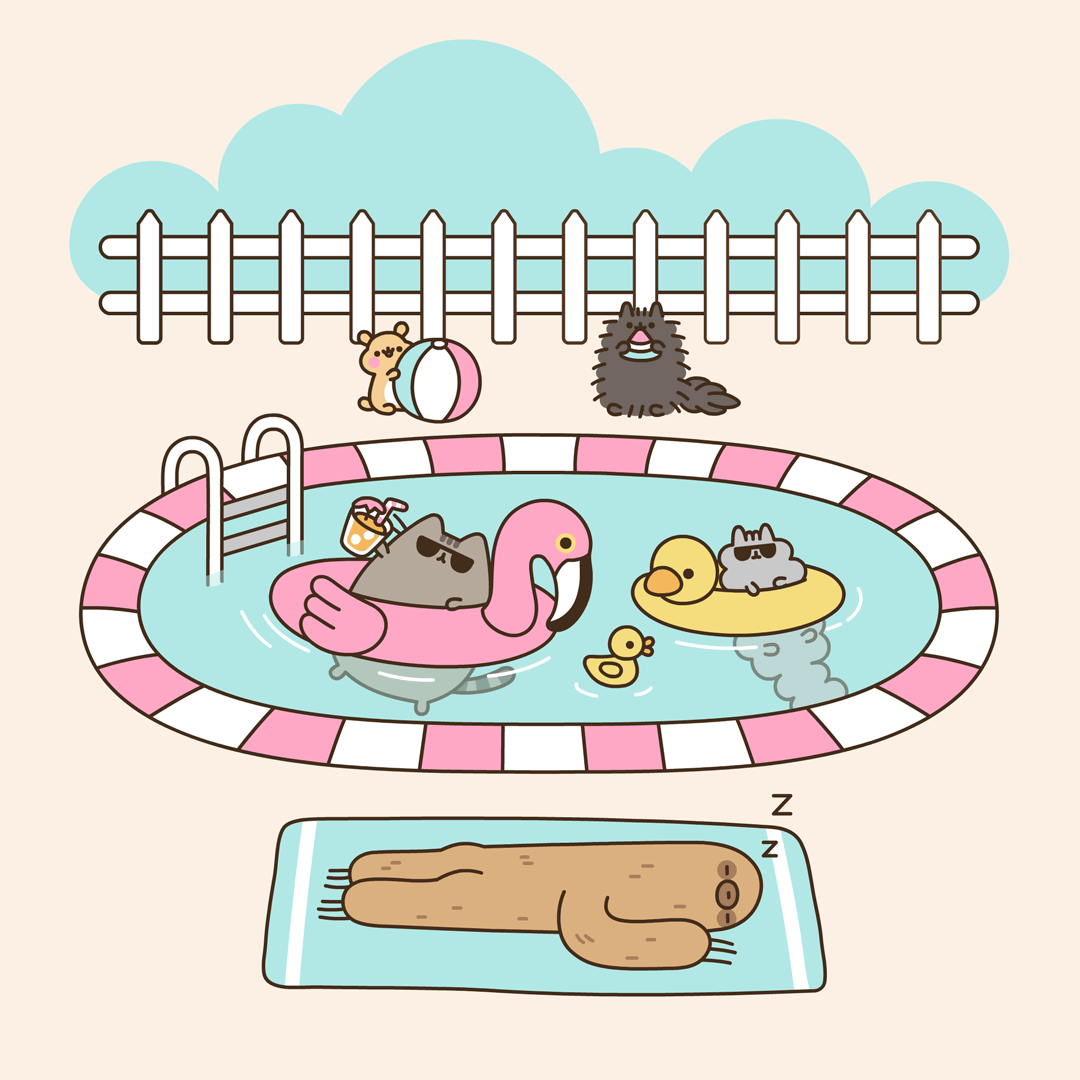 Relaxing by the Pool