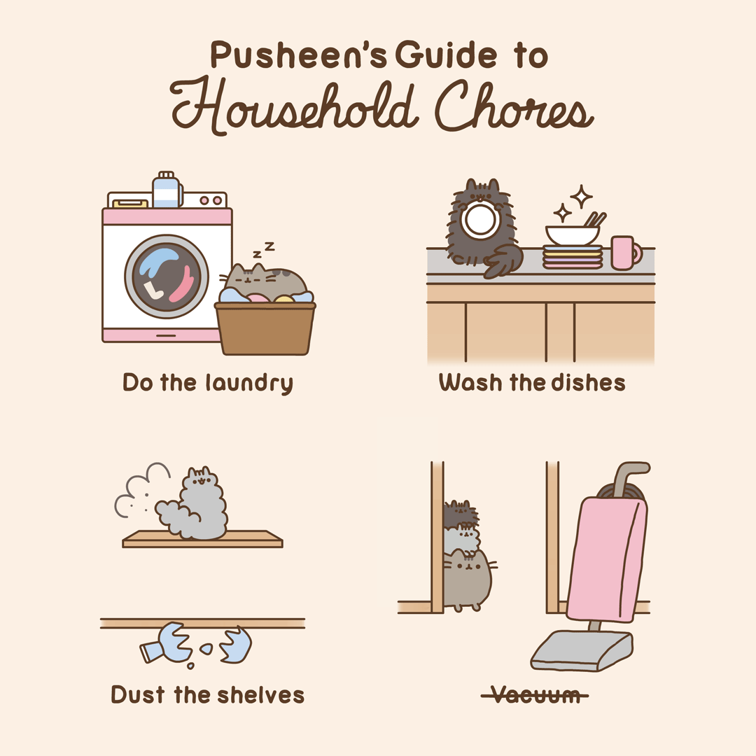 Pusheen's Guide to Household Chores