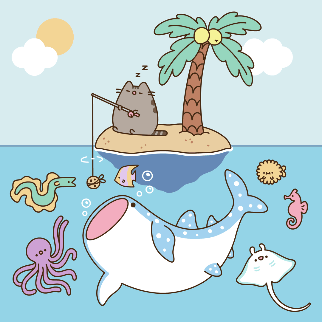 Pusheen Fishing