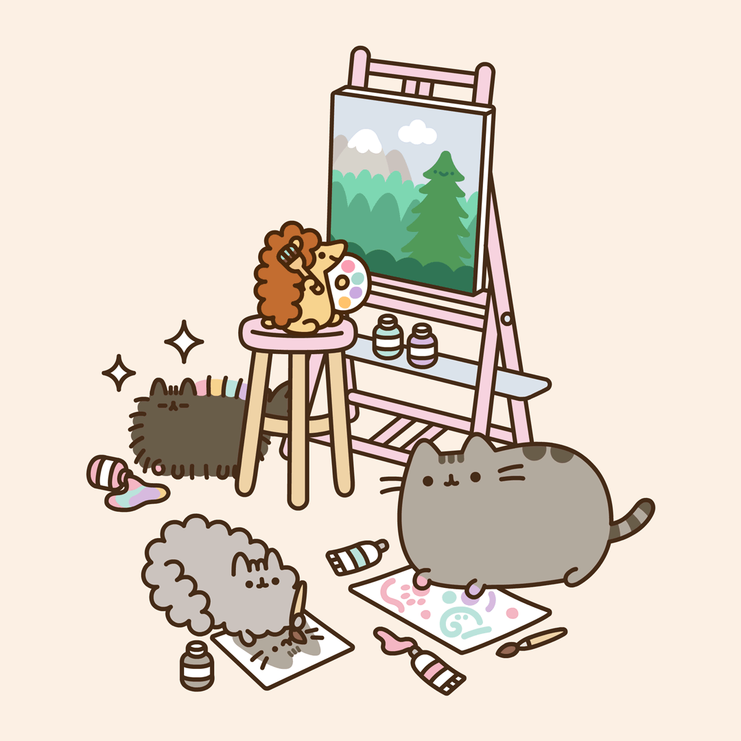 Painting with Pusheen