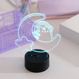 Gamer Pusheen Moon Otaku Lamp in the daylight to show the light feature in the sunlight.