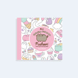 Front cover of the Mini Coloring Cuteness: A Pusheen Coloring & Activity book with pastel designs on a light pink background.