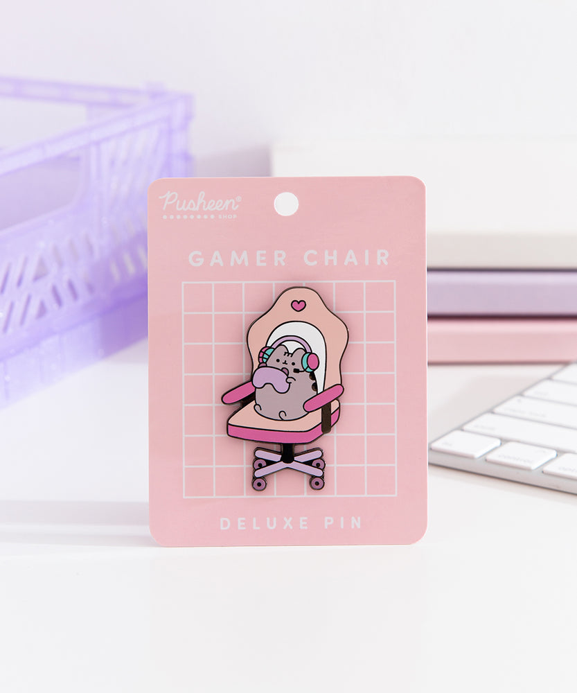 Pusheen Gamer Chair Deluxe Pin