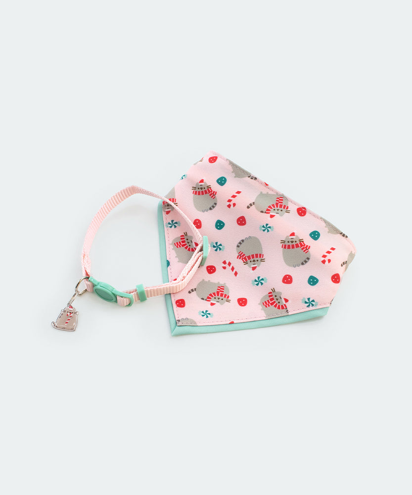 Pusheen Pet Holiday Candy Collar & Bandana Set