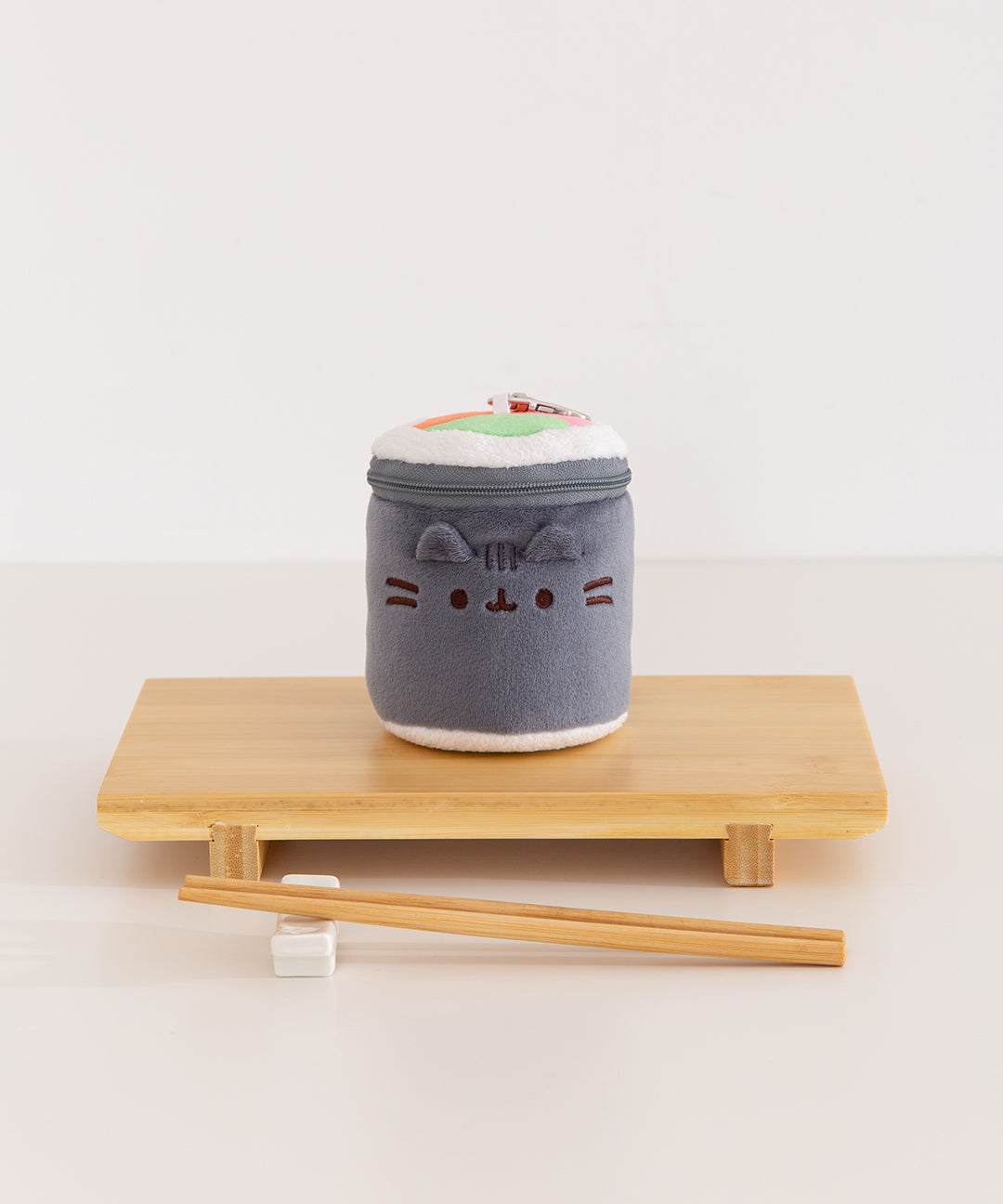 Sushi roll plush tote bag container