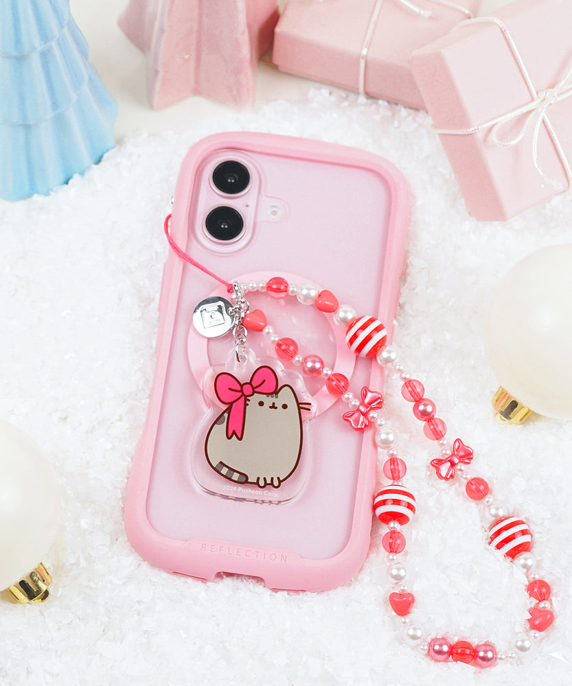 Pusheen Holiday Beaded Phone Charm