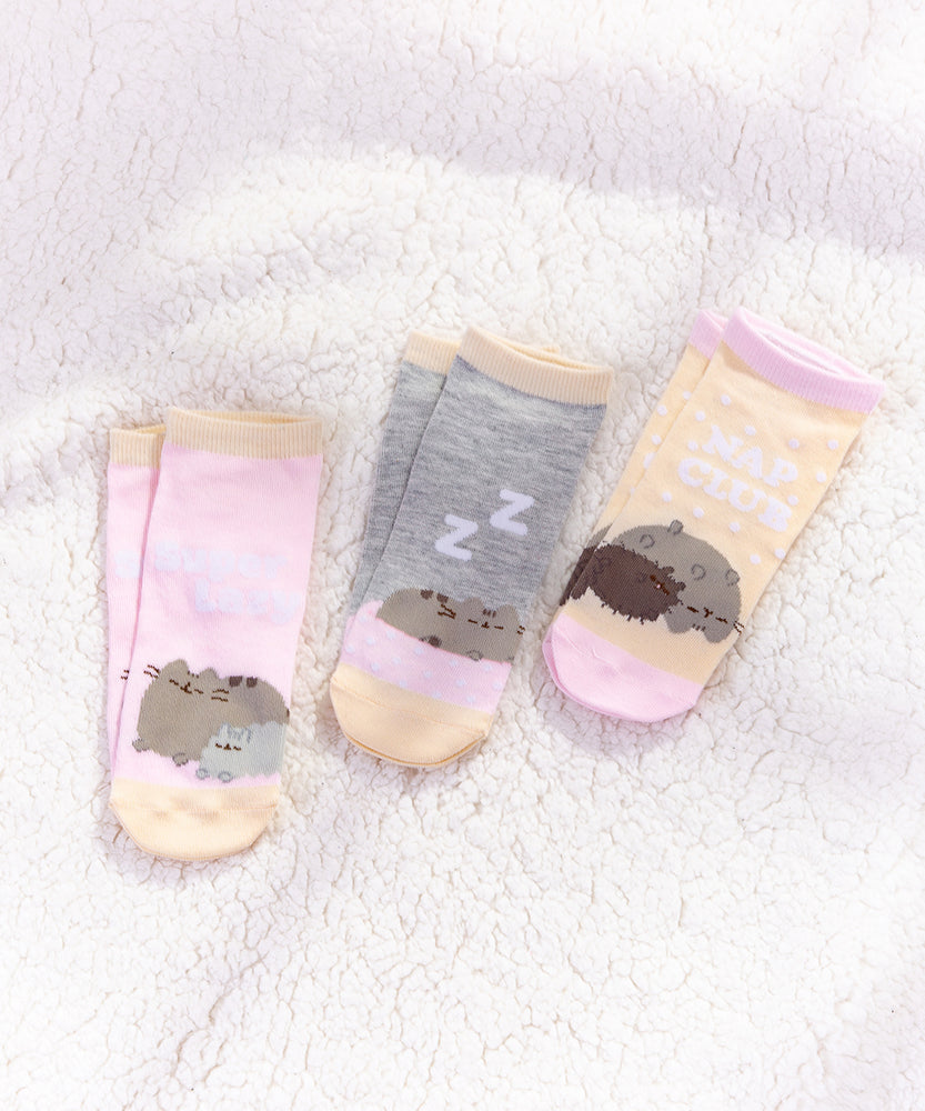 Pusheen Nap Club 3-Pack Ankle Socks – Pusheen Shop