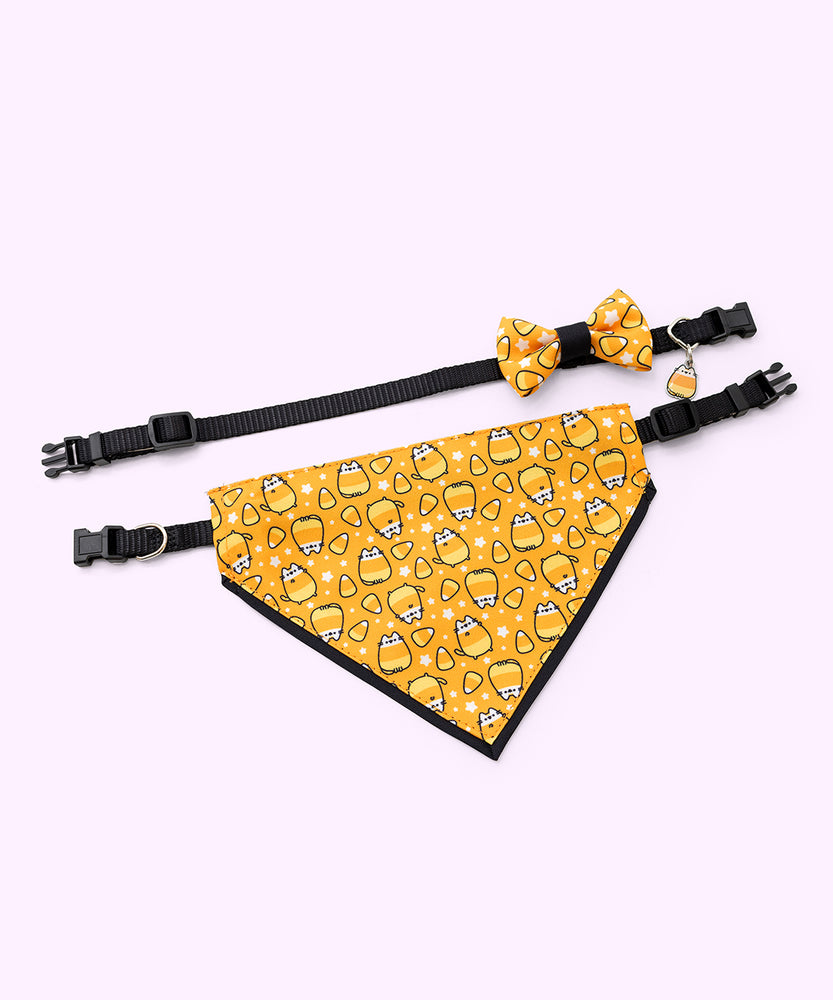 Pusheen Pet Halloween Candy Collar Bandana Set