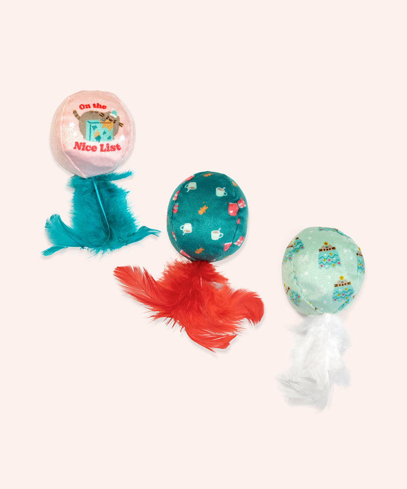 Pusheen Pet Holiday Crinkle Ball Toys