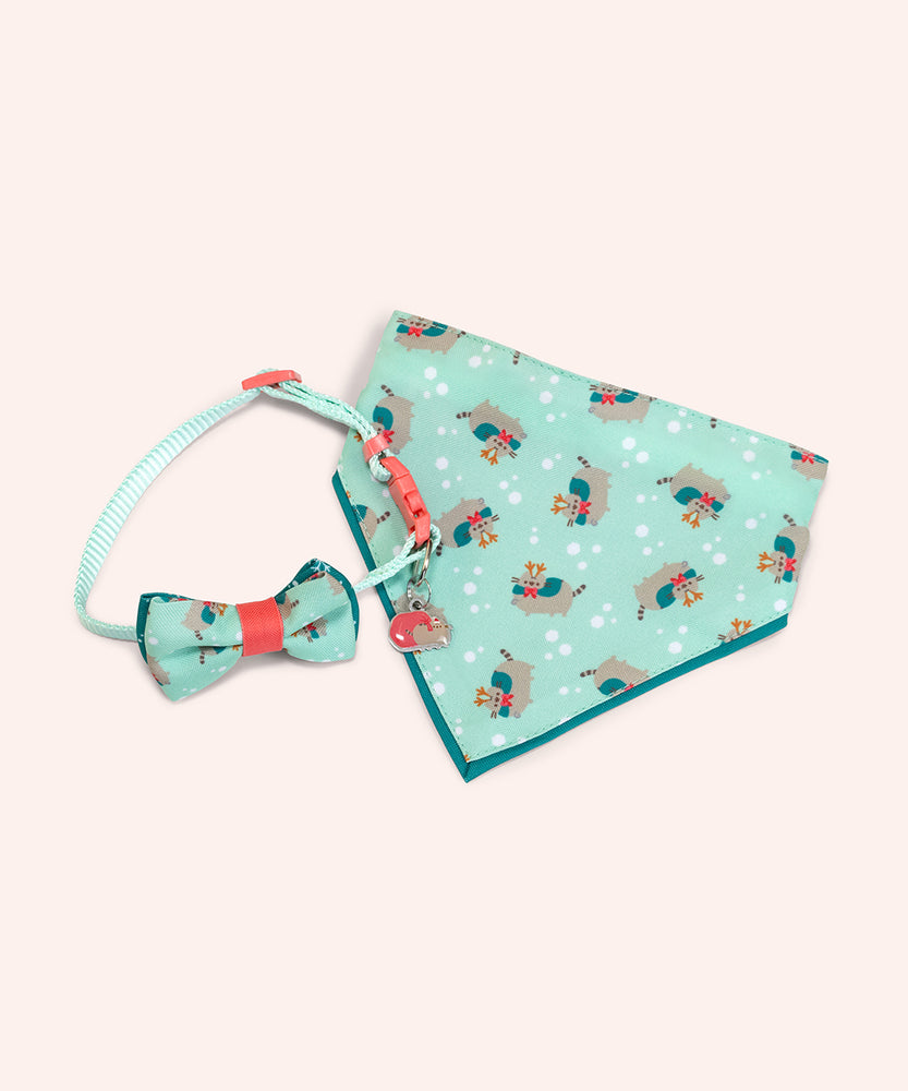 Pusheen Pet Reindeer Collar & Bandana Set